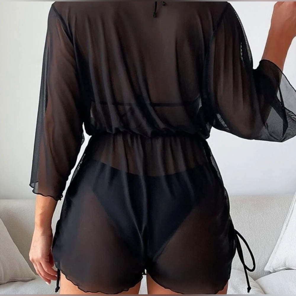 NWT Black Bikini and Coverup Set - 3 Pieces - Picture 3 of 5